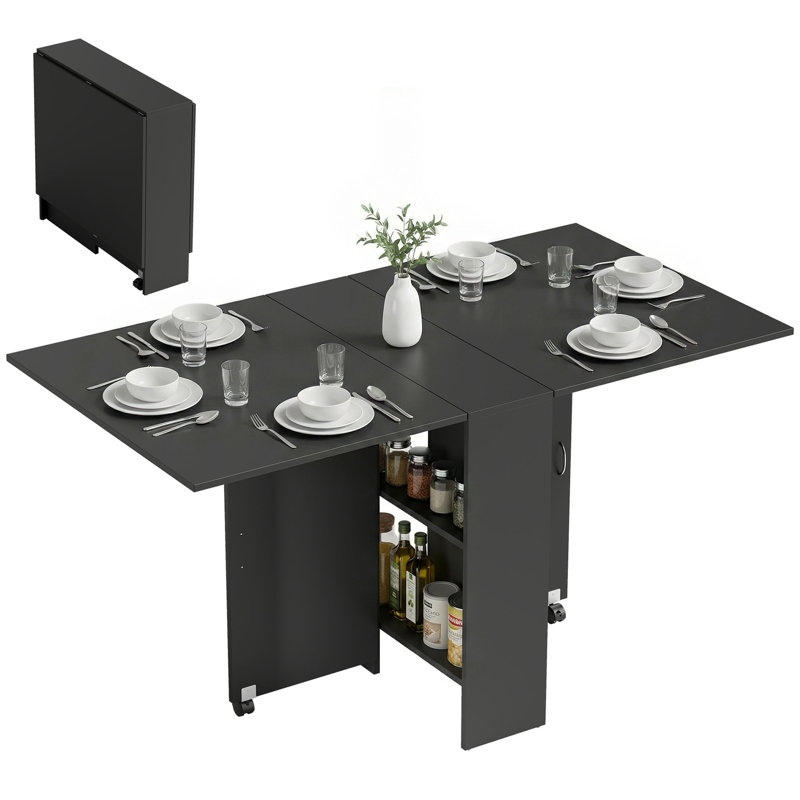 Monahon 140cm Rectangular Folding Table, Black