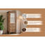 Armoire de rangement rustique en bois avec porte découpée décorative et 3 tiroirs