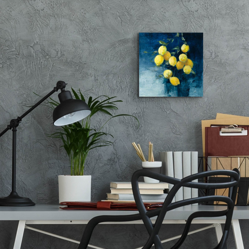 «Lemon Grove» par Julia Purinton, art mural en verre 2 po, H 12 po x l 12 po x P 0,13 po