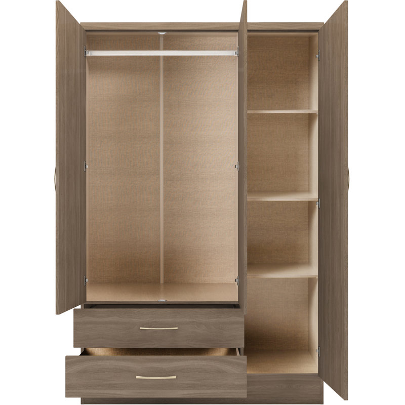 Cascio 3 Door Wardrobe, Rustic Oak Effect