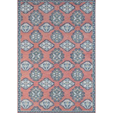 Vintage Glory Hand Hooked Wool Rug in Blue/Faded Red/Cream