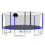 Trampoline 16 pi avec pompe à panier et échelle (enceinte de sécurité intérieure) avec but de soccer-106068740