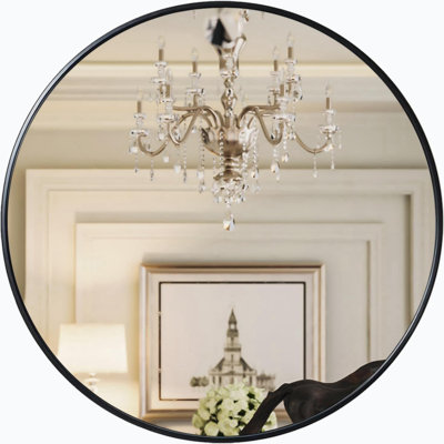 Akeela Aluminium Alloy Round Wall Bathroom Mirror