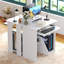 Table de bureau pour ordinateur portable avec tablettes de rangement Oveson 29,5 pouces, blanc-1026836607