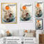 «Orange and White Spiraling Symmetry II», art mural géométrique-1679629001-1776902469