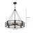 5 - Light Wood Drum Chandelier