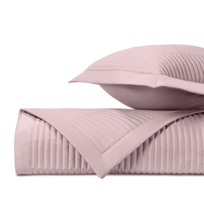 Channel Quilted Sateen Coverlet, King Coverlet / Bedspread, Incenso Lavender