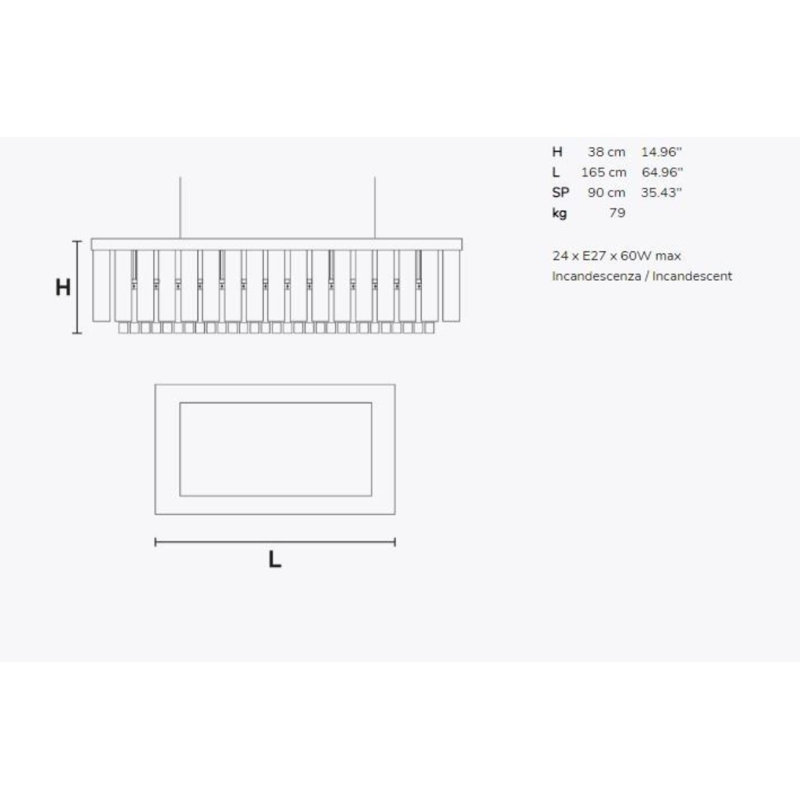 Lustre tambour contemporain Flamand, H 15 po x l 15 po x P 20 po, Verre borosilicaté, Chrome laqué