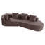 Canapé modulaire courbé de 116 po avec éponge et chaise longue entièrement compressée à haute densité de 116 po, ensemble 2 pièces, entièrement assemblé faisant face à la droite, pour le salon, le salon-659160445