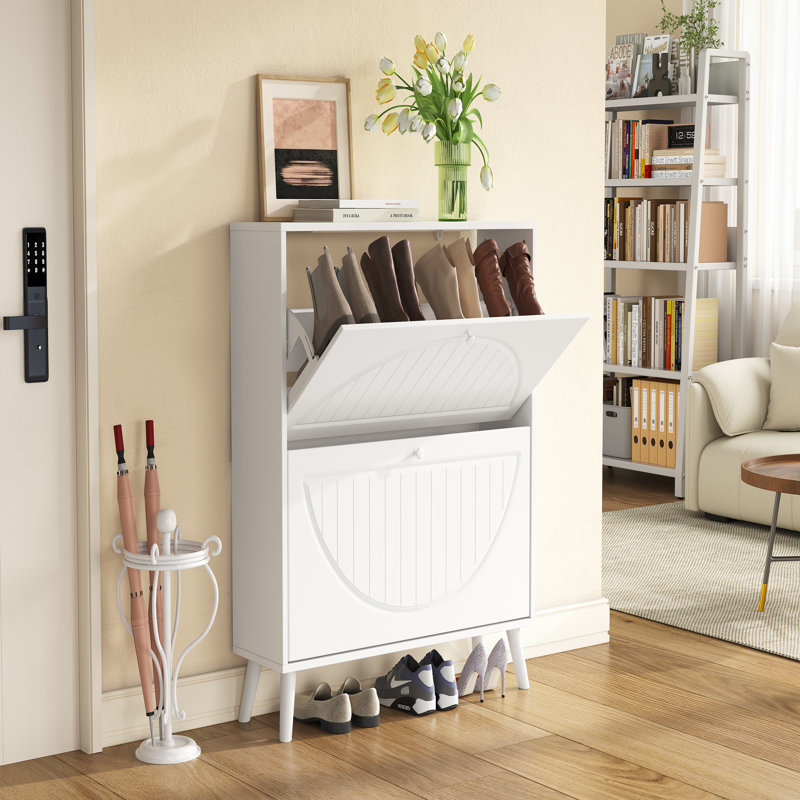 Space-Saving Tipping Bucket Storage Cabinet