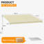 Auvent de patio manuel rétractable 12 x 10 pi, manivelle à ouverture complète, beige-125374559