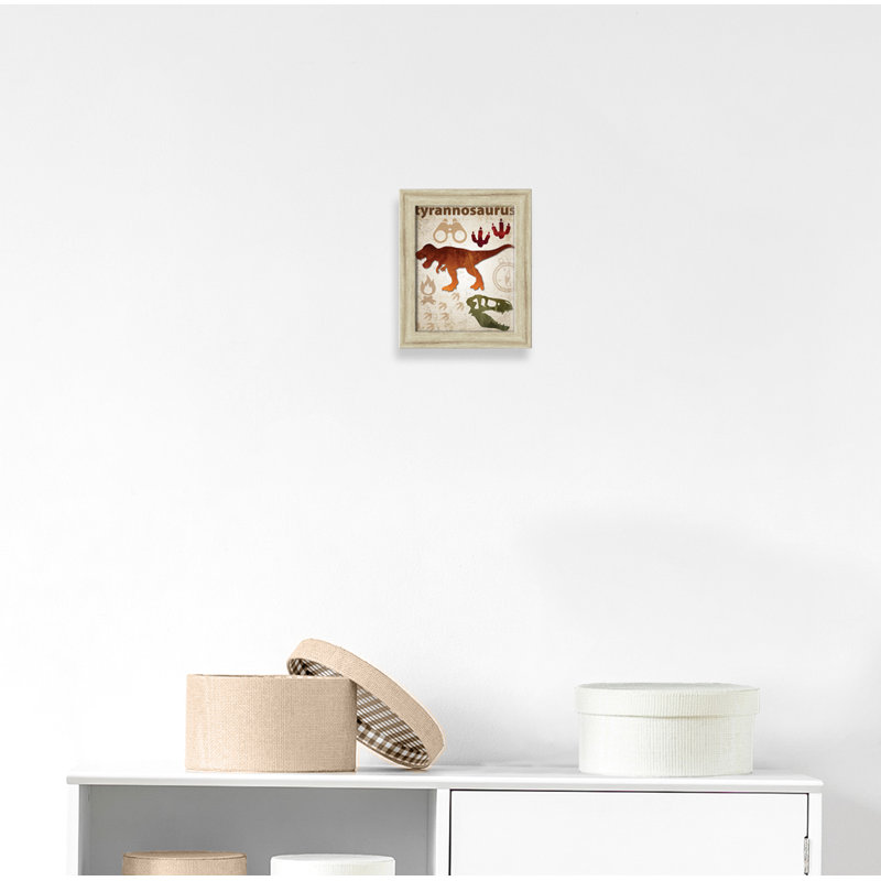 Adhésif décoratif dinosaures - 01 pi, H 12 po x l 10 po x P 0,625 po, Cadre plat beige