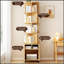Bibliothèque d'angle rotative à 5 niveaux avec tiroir, rangement en bois compact pour les petites pièces et rangement élégant