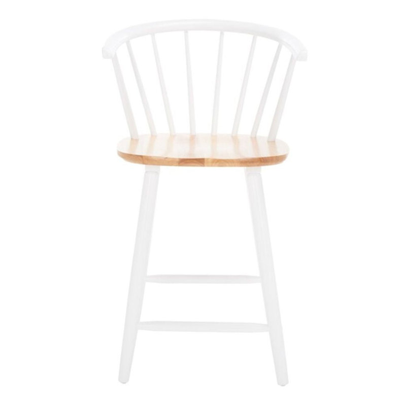 Tabouret de comptoir 24 po, Blanc / Naturel