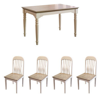 Country style dining table and chair