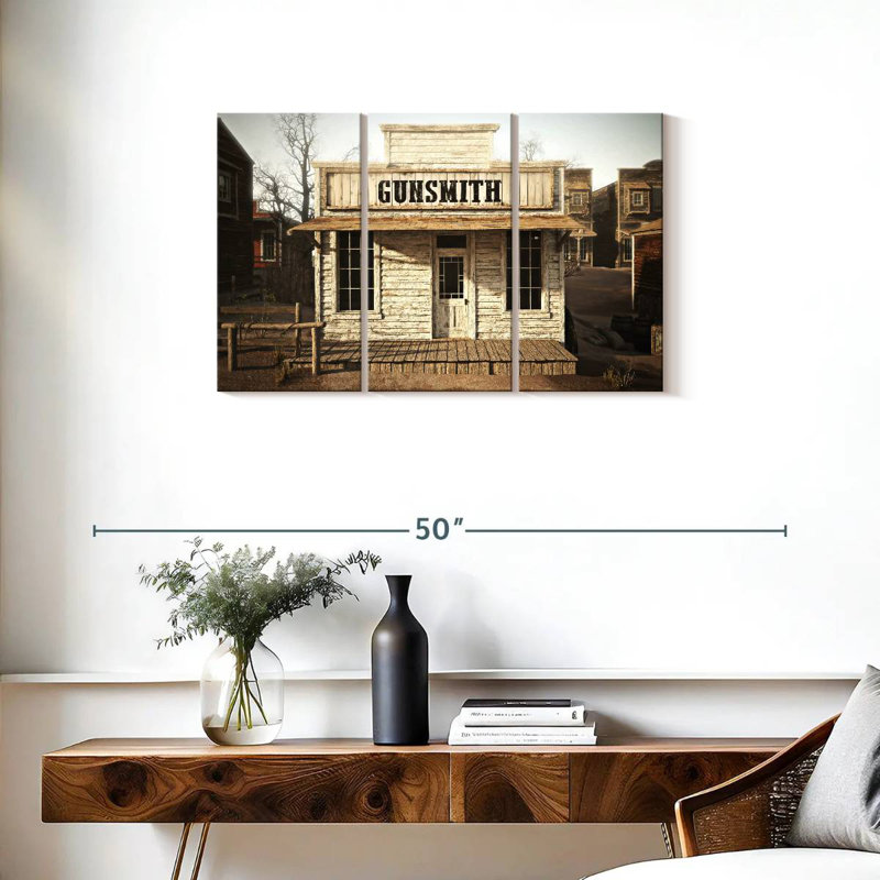 Lelar Western Gunsmith Shop, 20" H x 33" W