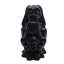 Three Monkey Sages In Black Wood Statuette