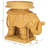 Bungalo Elephant Rattan Storage Accent Table-21815084