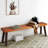 Steel Wood Outdoor Bench