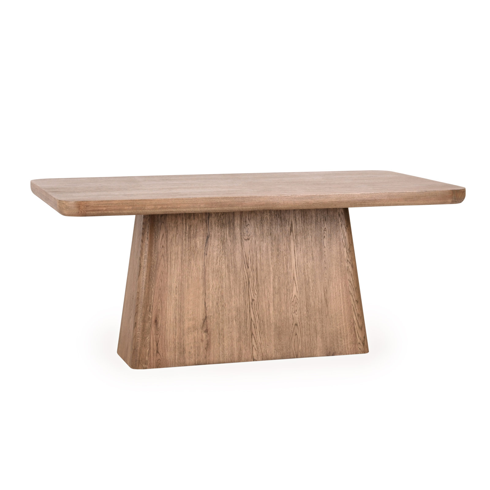 Lowell Pedestal Dining Table, Light Brown, 30" H x 71" L x 39" W