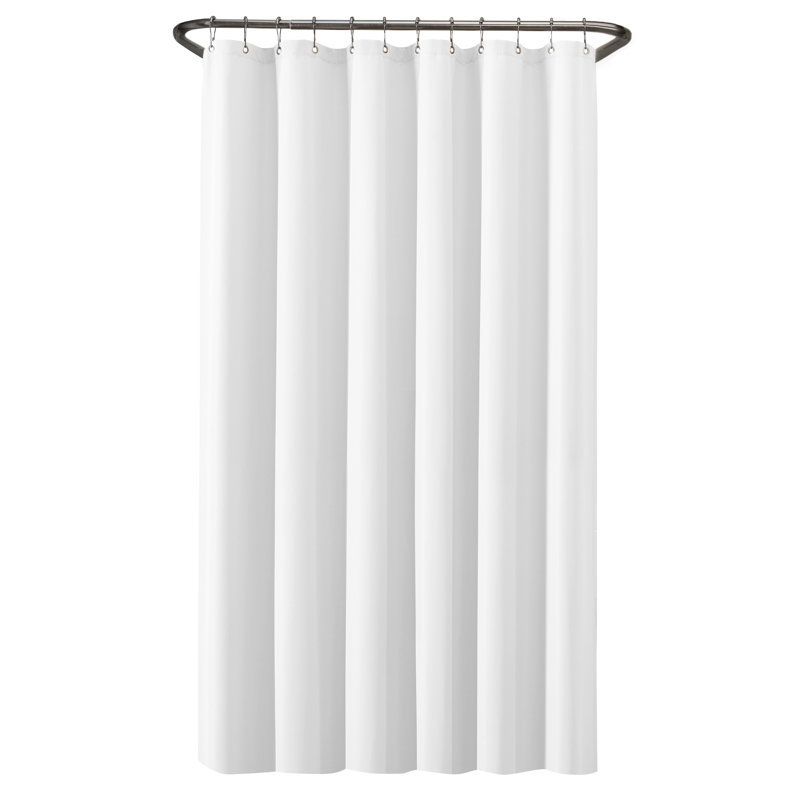 Sawicki Waterproof Fabric Shower Curtain Liner, White