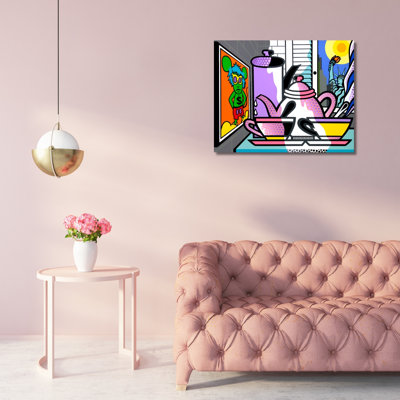 Nifao Collection New York Backyard, Acrylic Painting, Stretched Canvas, Art by Jozza