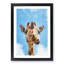Chewing Giraffe - Picture Frame Painting Print-55536235-55536240