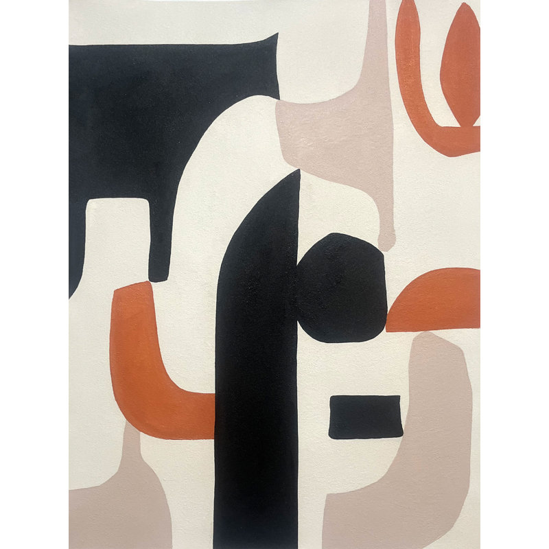Art mural moderne sur toile abstraite géométrique, H 40 po x l 30 po x P 1,5 po