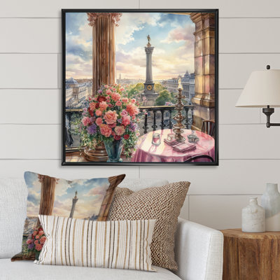 Magnifique balcon vue de Londres II, reproduction d'art sur toile