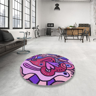 Tapis 100% à motifs lavables à la machine 2989 Pat694-PUR