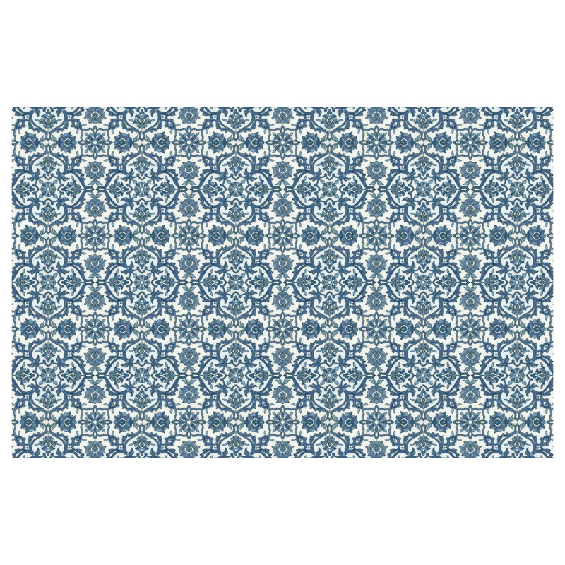 Tapis de cuisine à profil bas Un-Rug Damascus par Matterly, Rectangle 4 pi x 6 pi