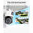C298 4MP Dual-Lens Plug-in WiFi 360° PTZ Telephoto Outdoor Security Camera, 2-Way Talk