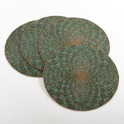 Khaleesi Glass Geometric Round Placemat