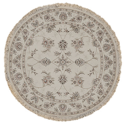 Hand Knotted Area Rug in Ivory