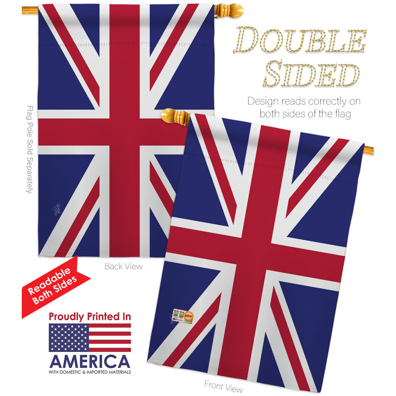 Double Sided 40'' H x 28'' W Polyester Flag Set