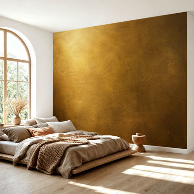 Wall Mural Peel and Stick Wallpaper Vintage bronze copper plate non ferrous metal sheet Self-Adhesive Removable Contact Paper Wall Decor for Living Room Bedroom 69"H x 96"W