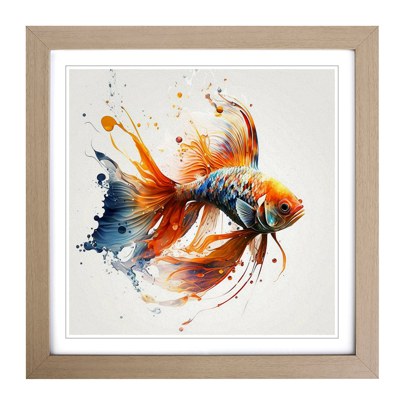 Single Picture Frame Print on Wood, Oak