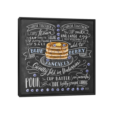 Blueberry Pancakes Recipe par Lily & Val - Toile tendue avec châssis sur toile tendue