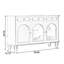 Dark-brown Solid + Manufactured Wood+Glass Sideboard-2022275544