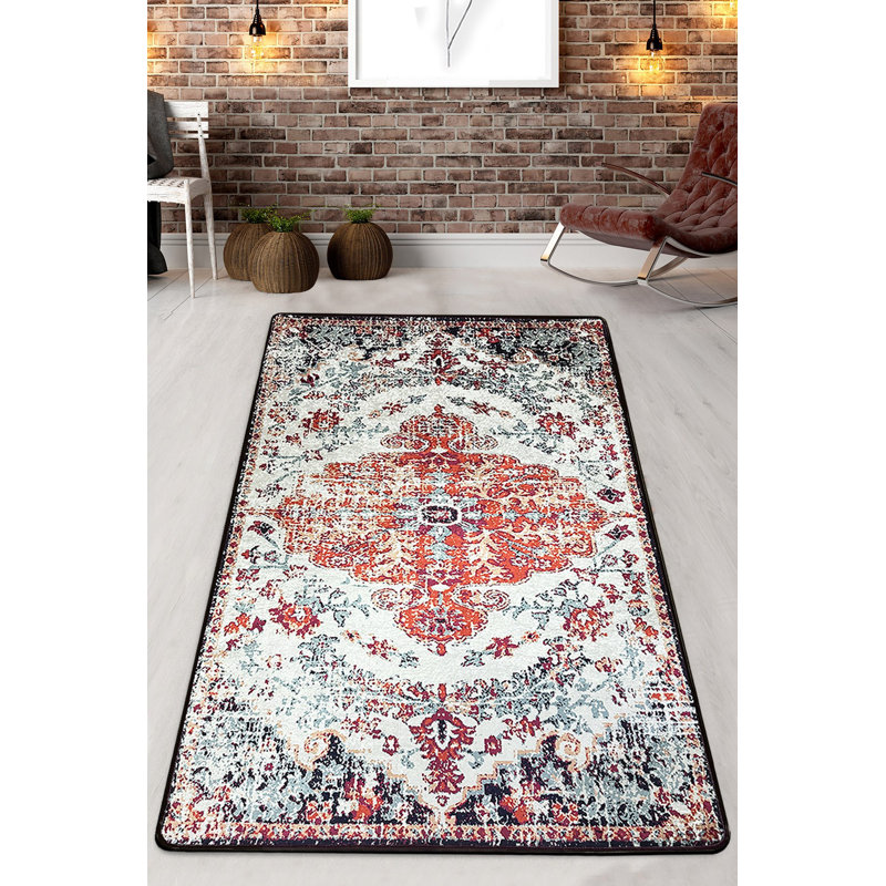 Premium 100% Polyester Area Rug, 39.4 x 62.9 Inches | Antibacterial & Non-Slip Underside, 0.4 in Pile Height | Machine Washable, Perfect for Living Room or Bedroom | Soft, Durable, Easy Care Design