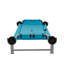 Lit simple pour enfant Disc-O-Bed, lit superposé portatif avec sac de transport, bleu sarcelle