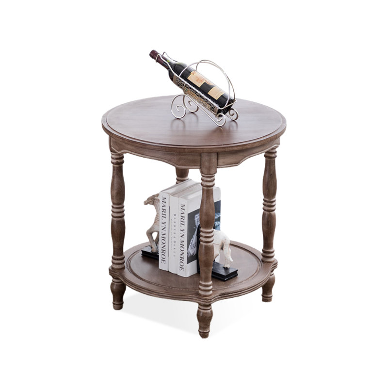 Modern Solid Wood End Table, 25.59" H x 19.69" W x 19.69" D