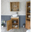 Slimline Compact 515mm Free-Standing Cloakroom Vanity Unit-1521238157