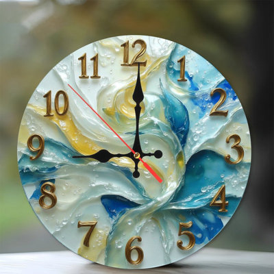 Décoration murale horloge en résine Ocean Wave