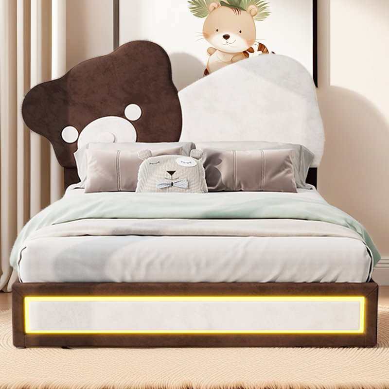 Lit plateforme double tapissier