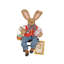 Artist Bunny Figurine