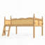 Lit mezzanine avec garde-corps longs, lit mezzanine bas en bois massif avec échelles et tablette à côté, forme chic et conception à profil bas-1932767808-1932767811