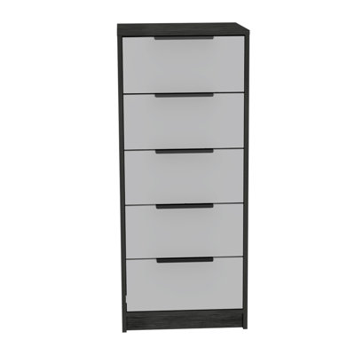 White 5-Drawer Rectangle Dresser