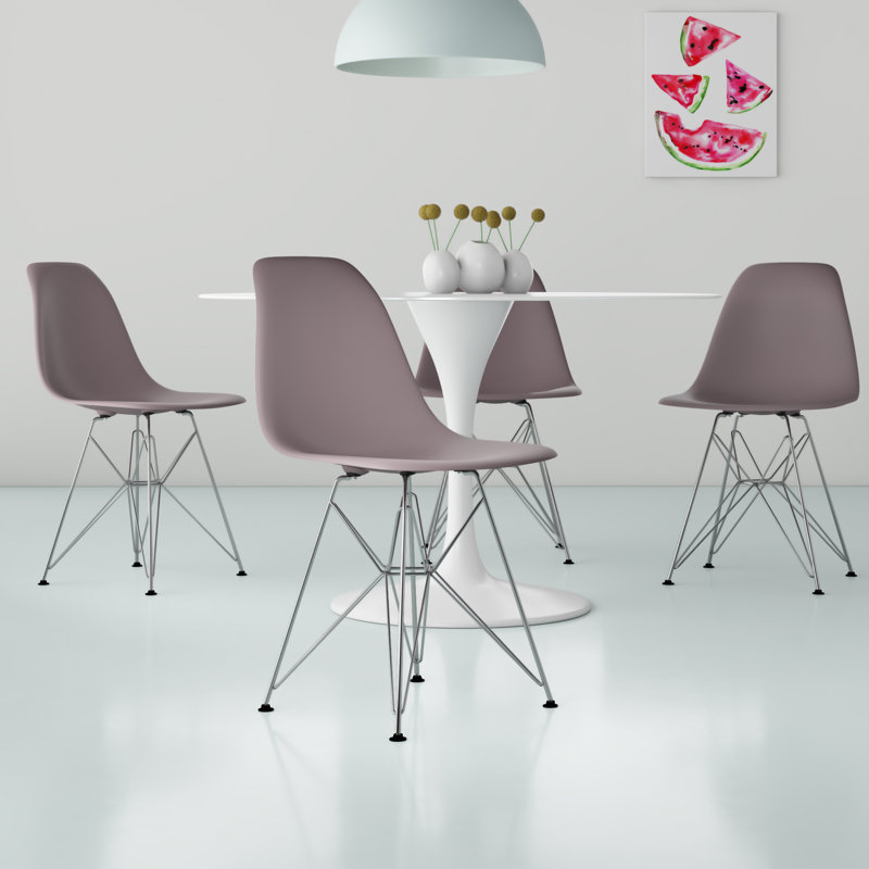 Chaise d'appoint Loie Pays-Bas, Taupe, 4, Argent argent