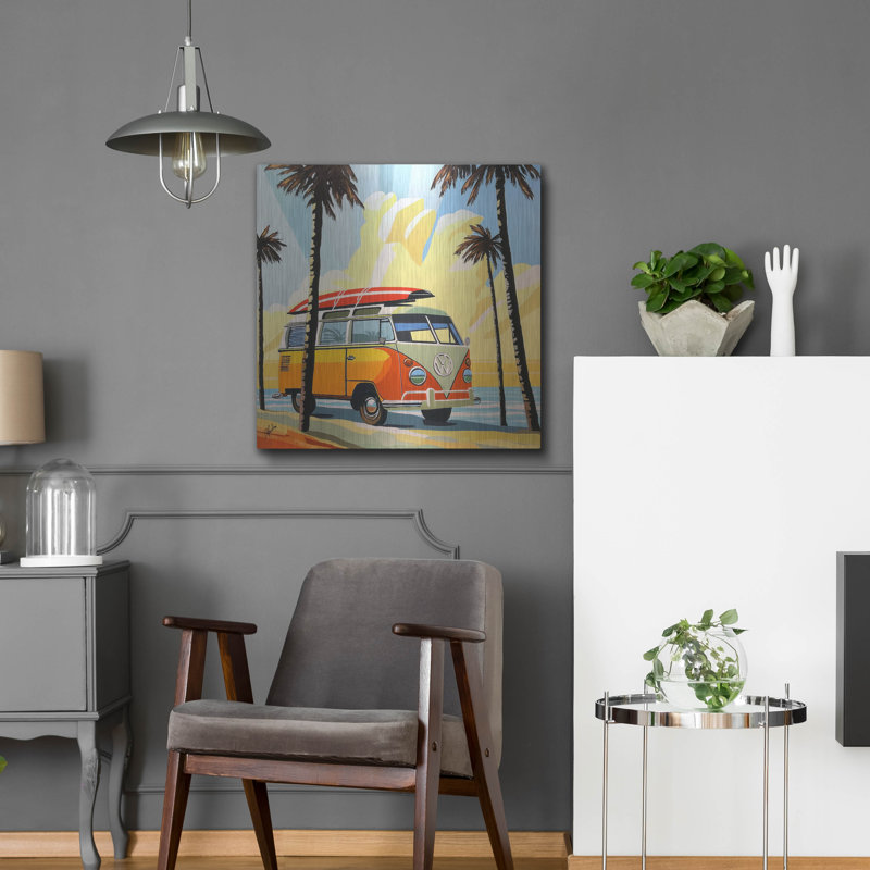  «Road Trip» par John Jaster, art mural en métal, 24 po x 24 po, H 24 po x l 24 po